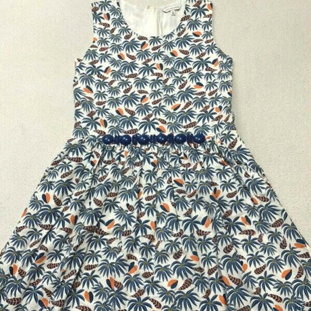 Little Marc Jacobs Blue Beaded Heart Feather Dress